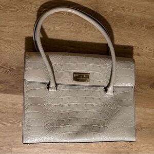 Kate Spade Cream Croc Handbag